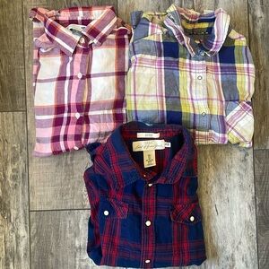3 plaid shirts